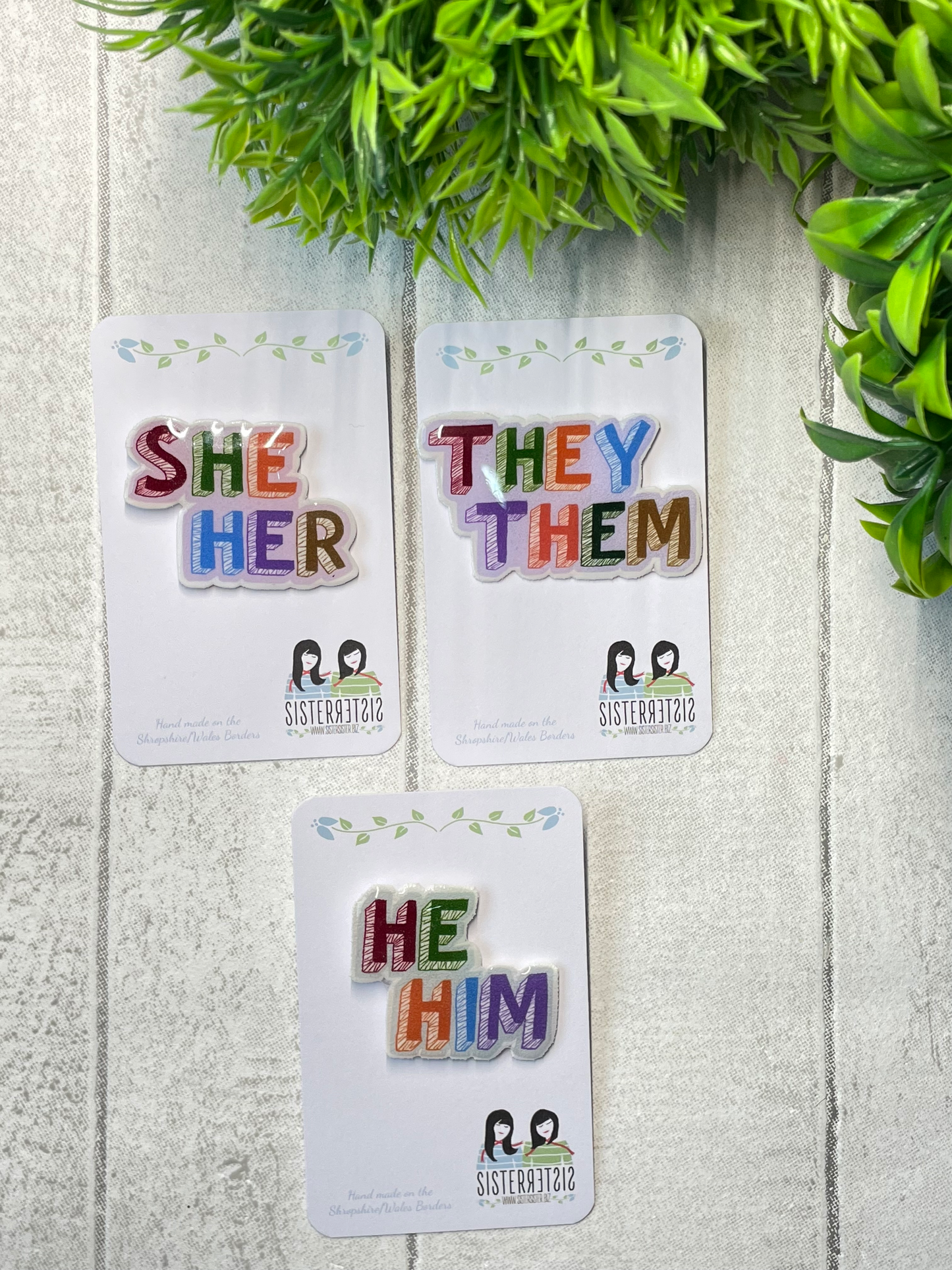 Handmade Pronoun Pins