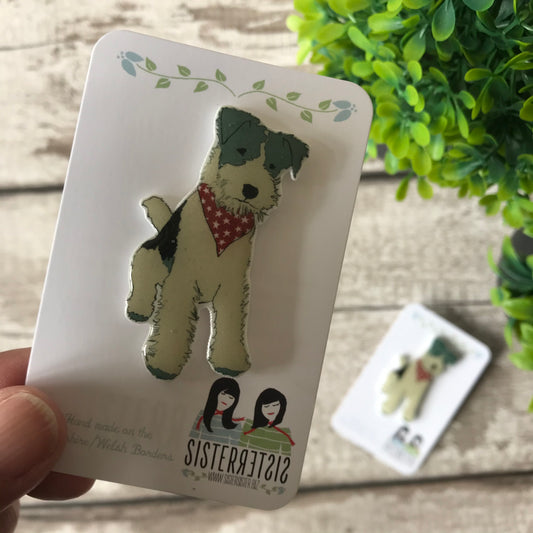 Dog Handmdade Pin - Fox Terrier
