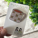 Vintage Rose Bud Mug Handmade Pin