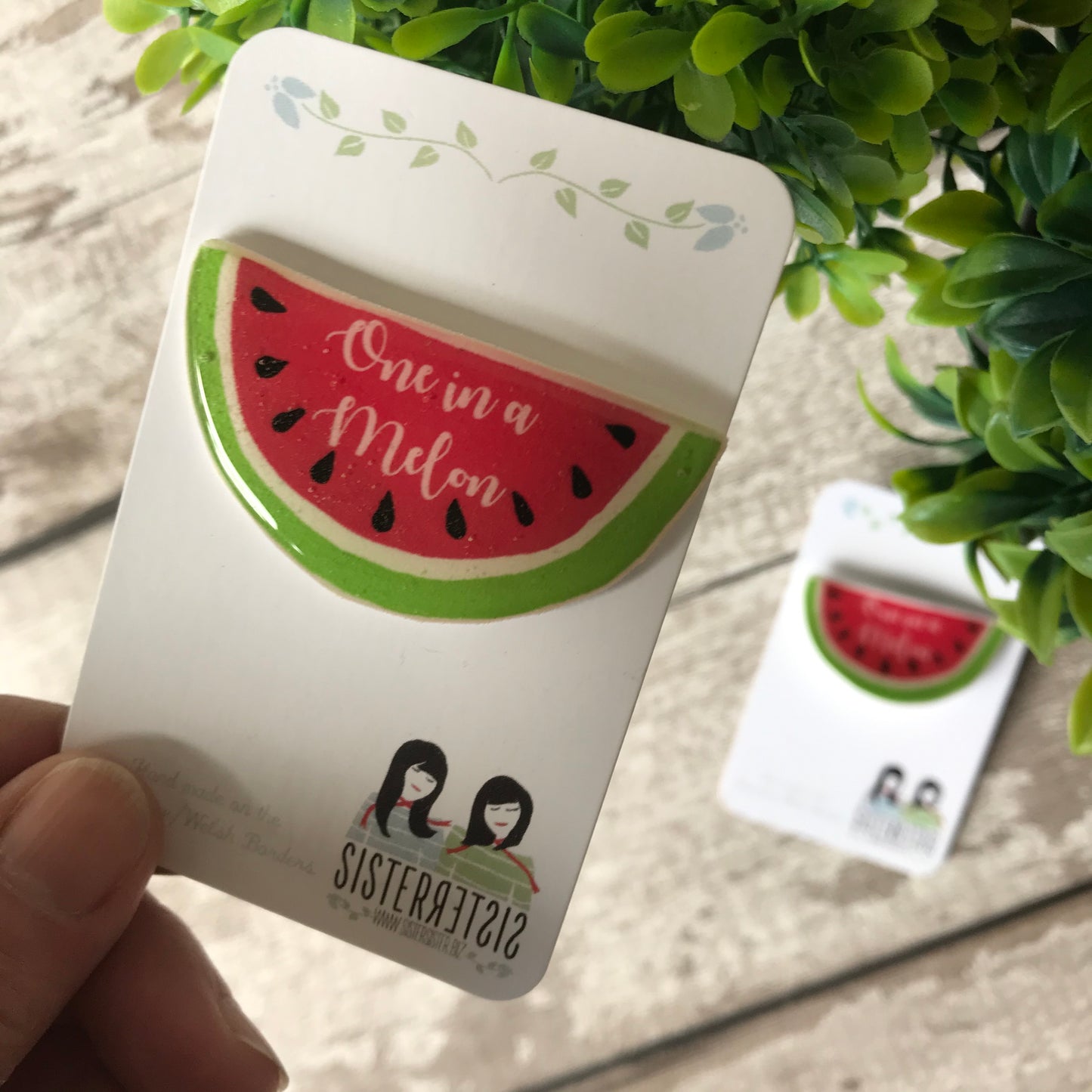 One in a Melon Handmade Pin