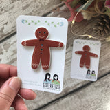 Gingerbreadman Handmade Pin