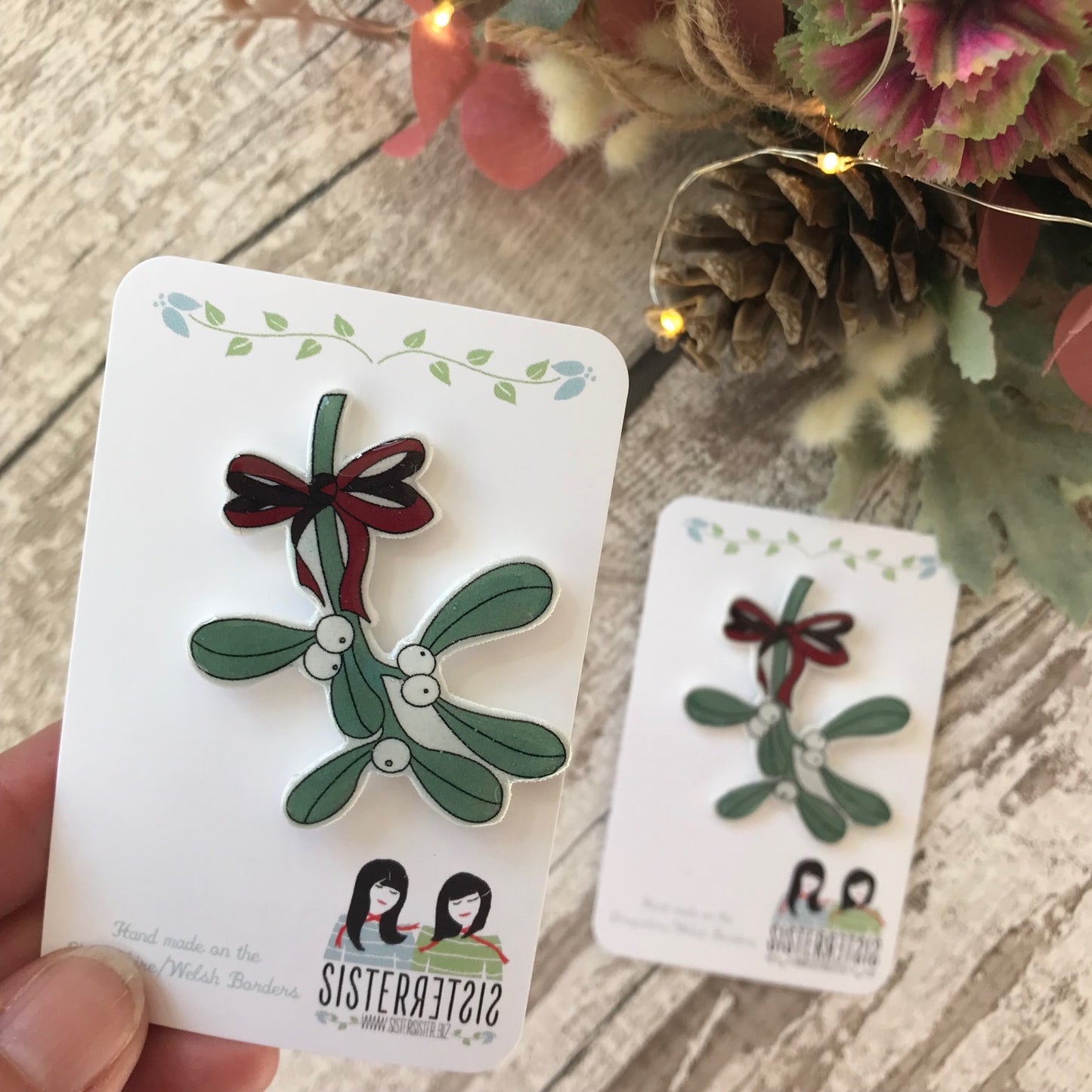 Mistletoe Handmade Pin