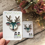 Reindeer Handmade Pin