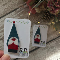 Christmas Scandi Santa Handmade Pin