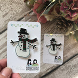 Snowman Handmade Pin