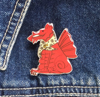 Welsh Dragon Handmade Pin