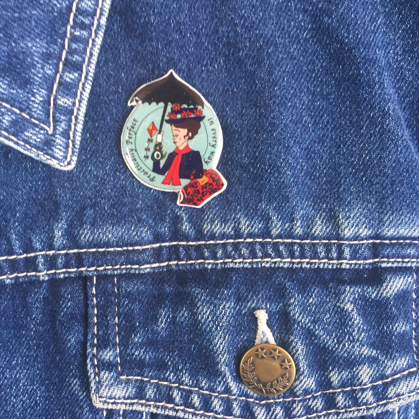 Practically Perfect in every way Handmade Pin