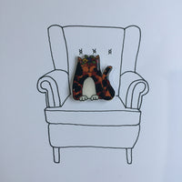 Tortoiseshell Cat Handmade Pin