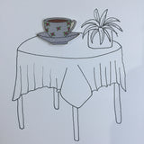 Vintage Rose Bud Tea Cup & Saucer Handmade Pin