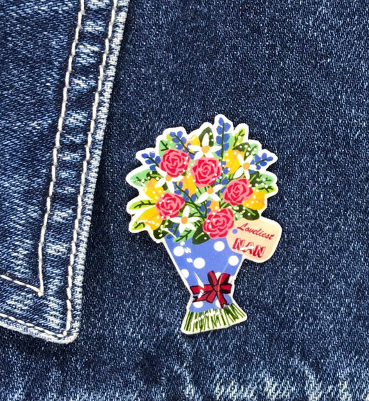 Loveliest Nan Handmade Pin