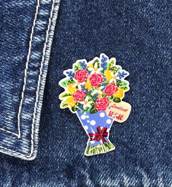 Loveliest Nan Handmade Pin