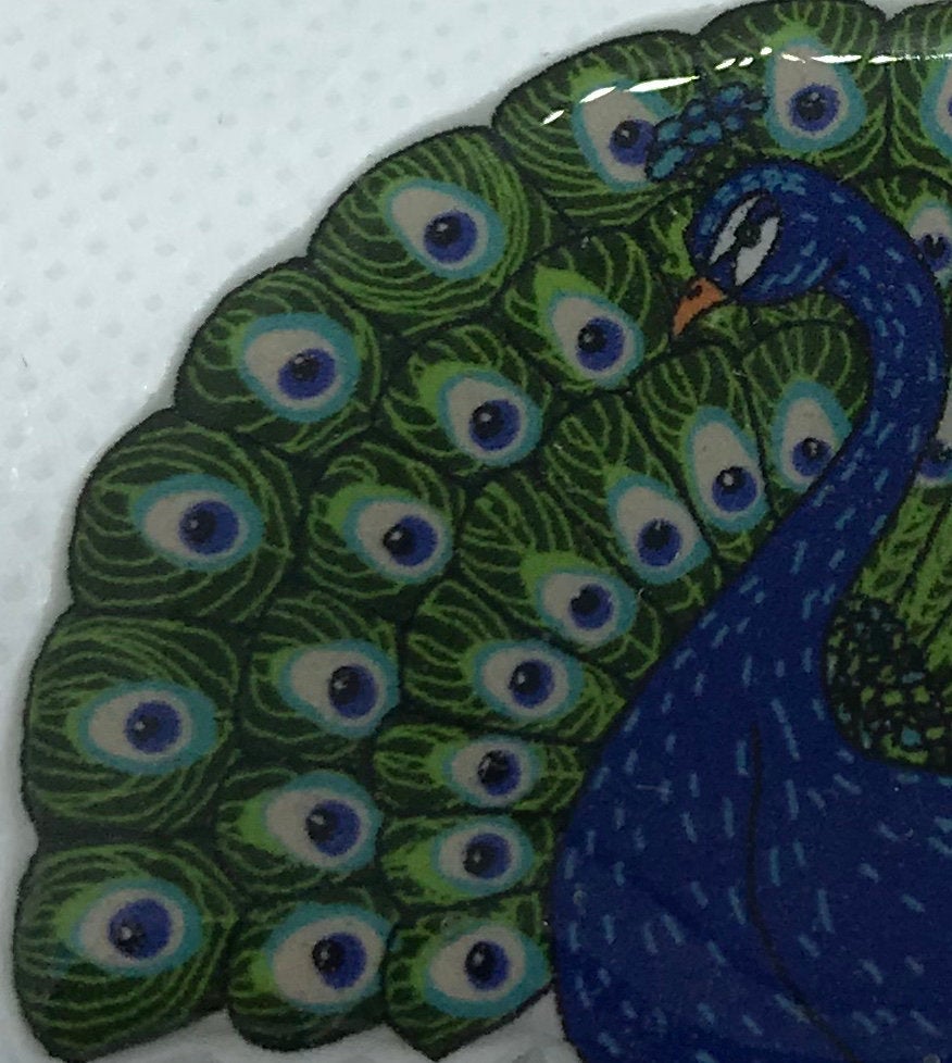 Percy the Peacock Handmade Pin