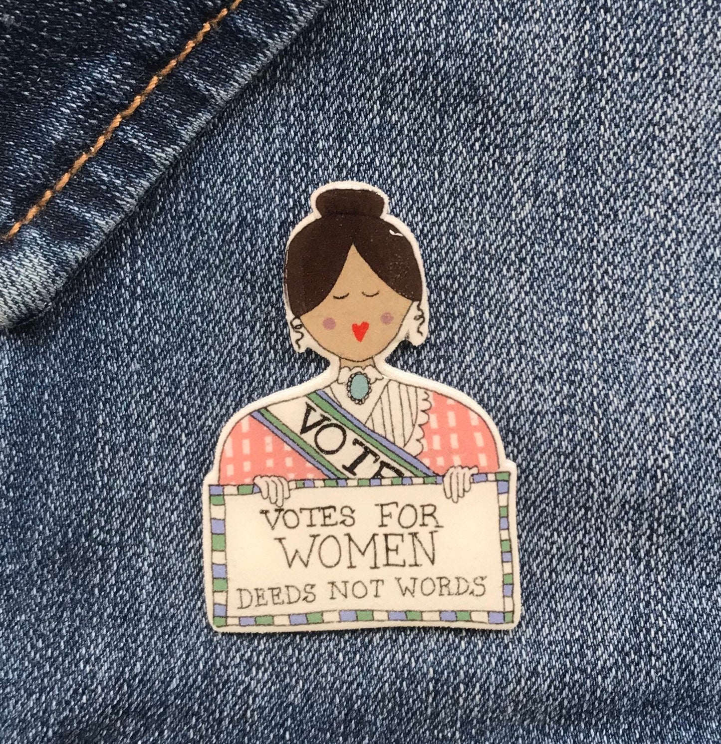 Suffragette Handmade Pin