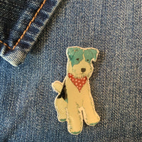 Dog Handmdade Pin - Fox Terrier