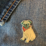 Dog Handmade Pin - Pug