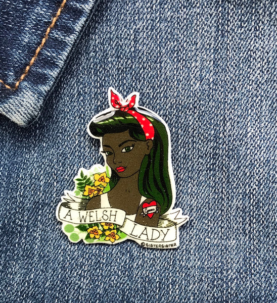 A Welsh Lady "Mair" Handmade Pin