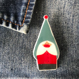 Christmas Scandi Santa Handmade Pin