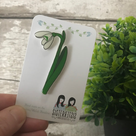 Snowdrop Handmade Pin