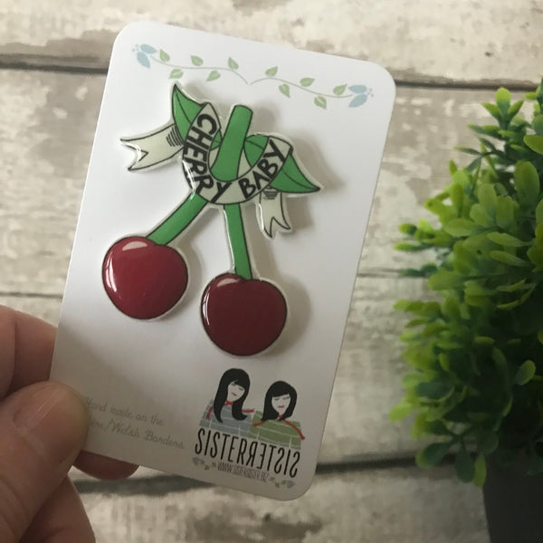 Cherry Baby Handmade Pin