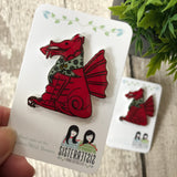 Welsh Dragon Handmade Pin