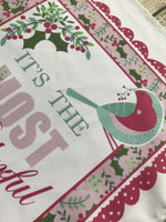 Christmas Tea Towel - It's The Most Wonderful Time Of The Year