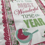 Christmas Tea Towel - It's The Most Wonderful Time Of The Year